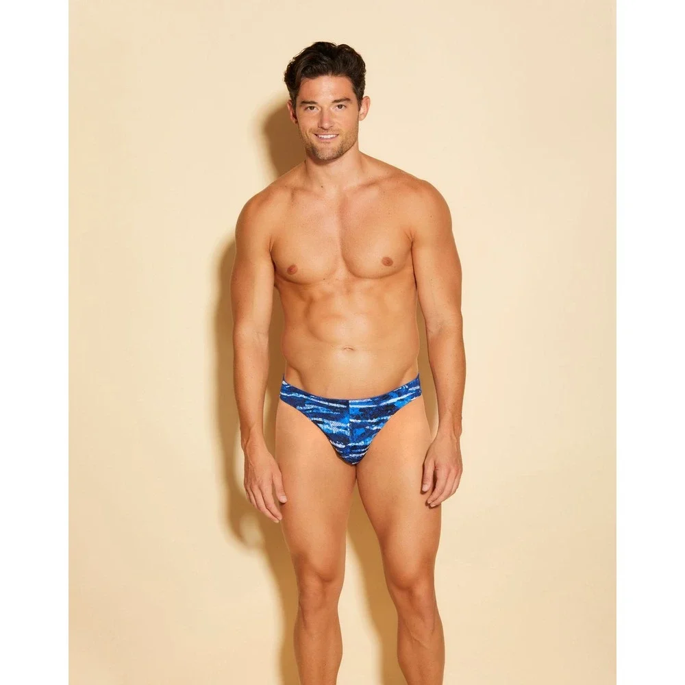 Cosabella Never Say Never Printed Lace G-String Blue‎ Abstract Print Size XL